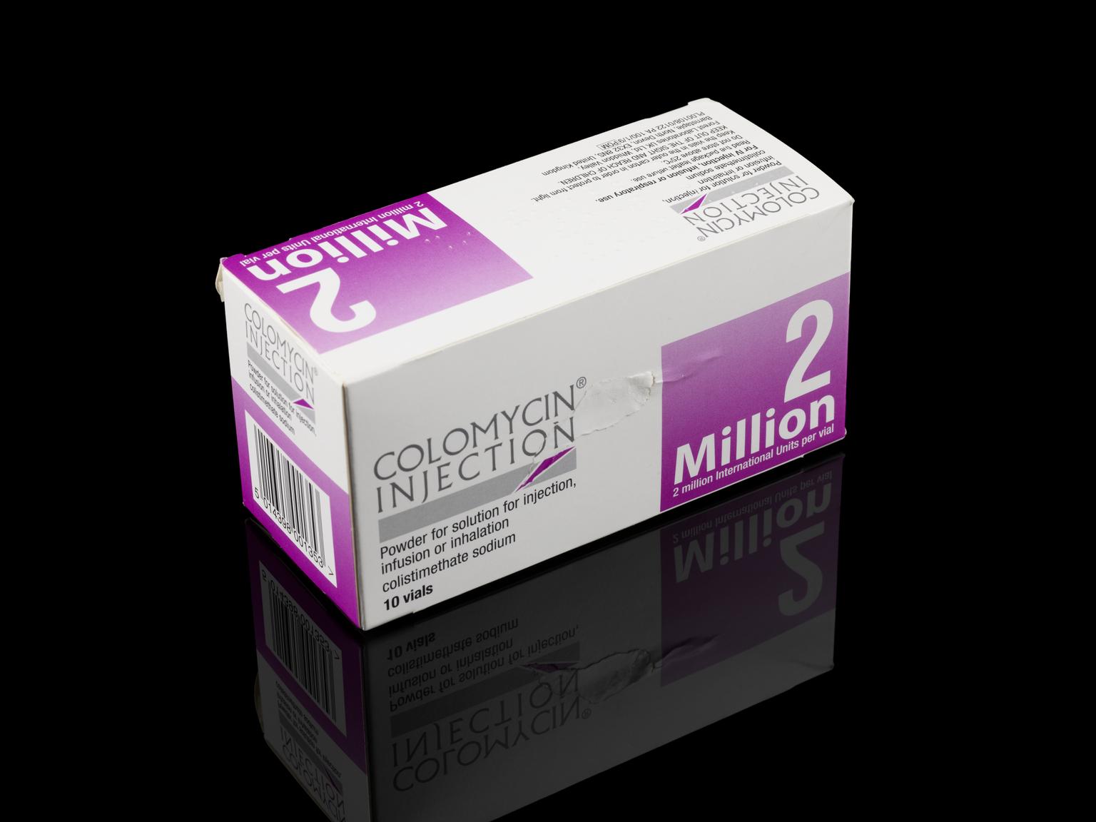 Cardboard packaging for colomycin | Science Museum Group Collection