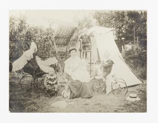 Photograph of Edith Friese-Greene with her sons