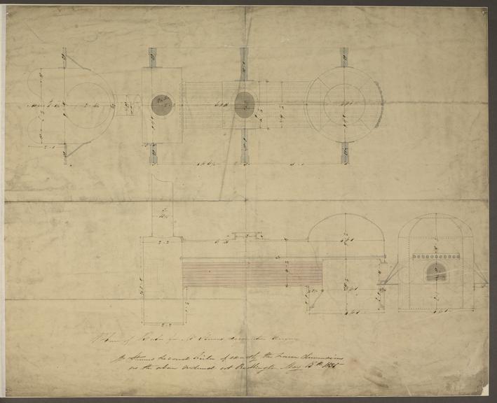 Plan of Boiler for Mr Steven's Locomotive Engine