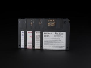 Four floppy disks, software for Sharp Font Writer FW-760