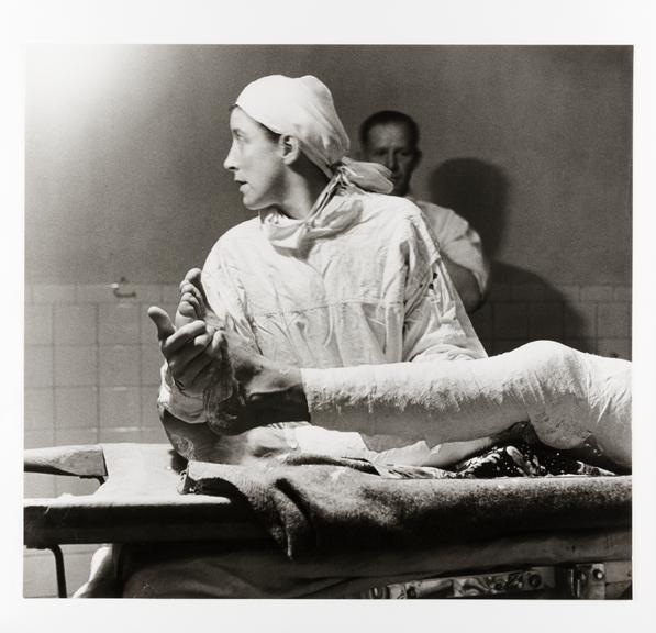 Nurse Ellis in field hospital operating theatre