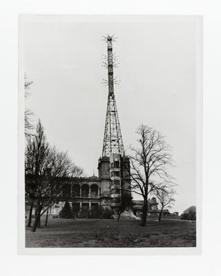 Photograph of television mast at Alexandra Palace