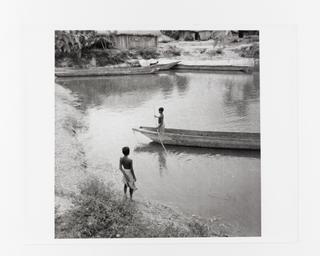 Boys on a river, India