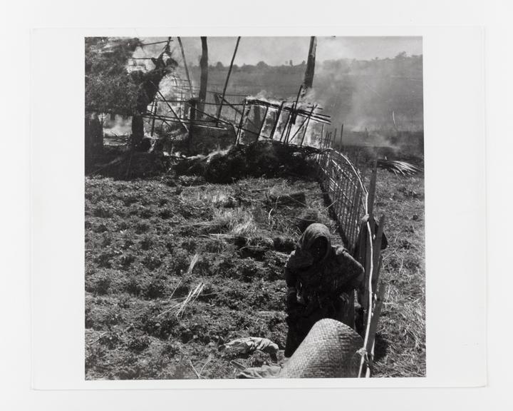 Aftermath of a Japanese air raid in Arakan