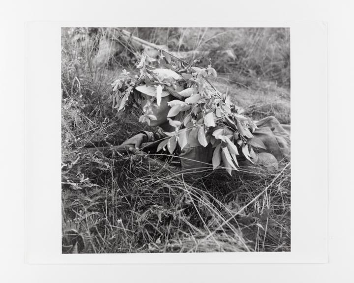 Camouflaged soldier, Burma