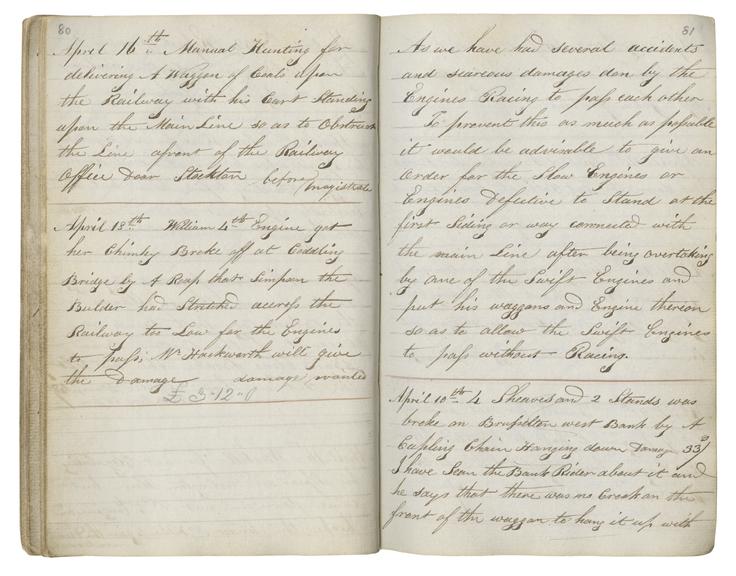 Pages 80 and 81 of John Graham's report book 1831-1833