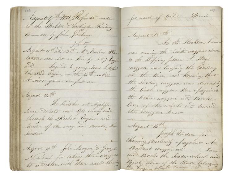 Pages 126 and 127 of John Graham's report book 1831-1833