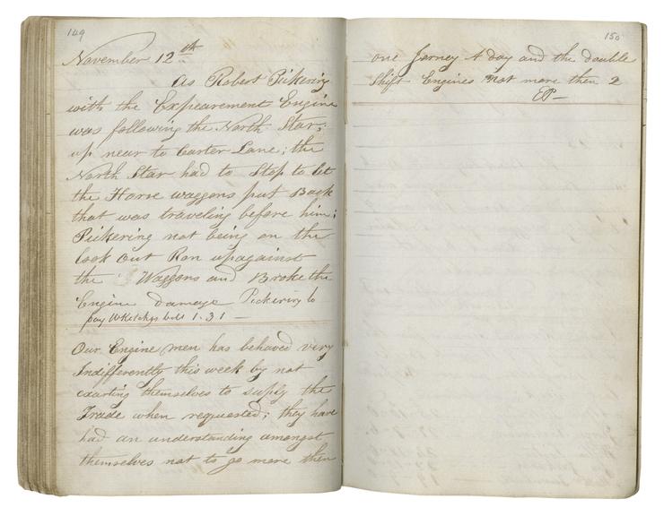 Pages 149 and 150 of John Graham's report book 1831-1833