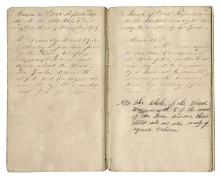 Pages 2 and 3 of John Graham's report book 1835-1838