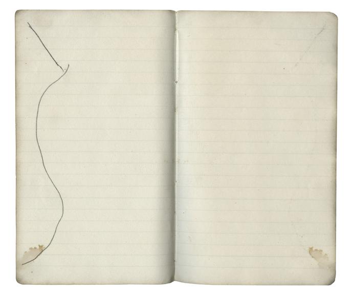 Second and third rear blank pages of John Graham's report book