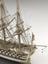 Model in bone of French 3 decker ship in case