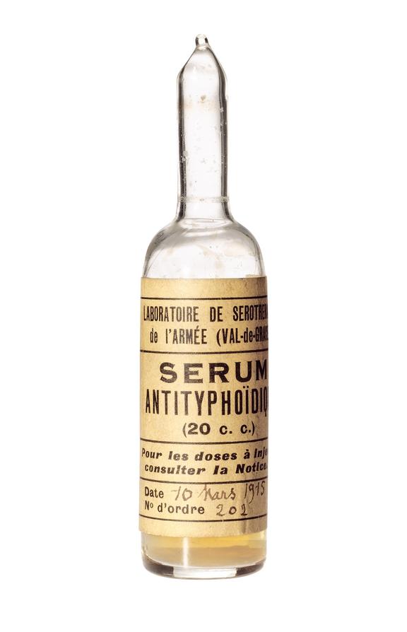 Ampoules, of typhoid serum