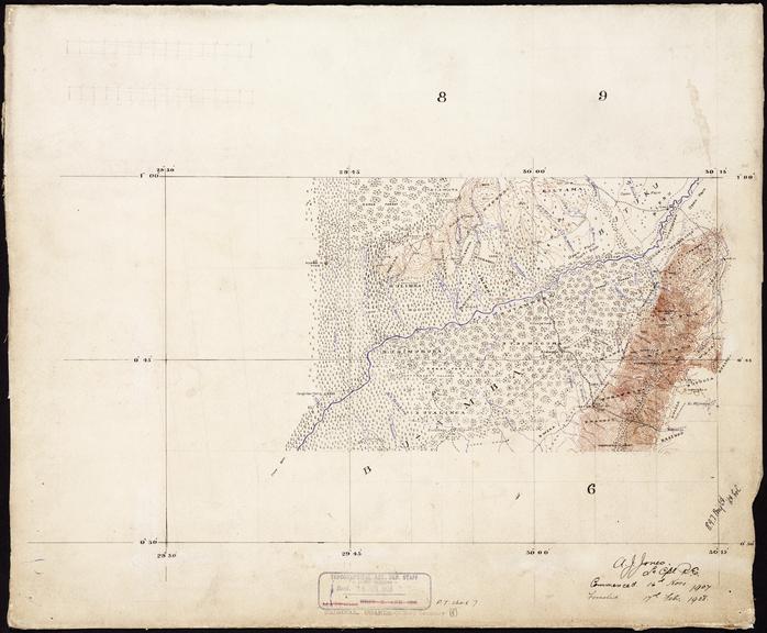 [One of] three plane table sheets, Survey of Uganda, 1907-1909