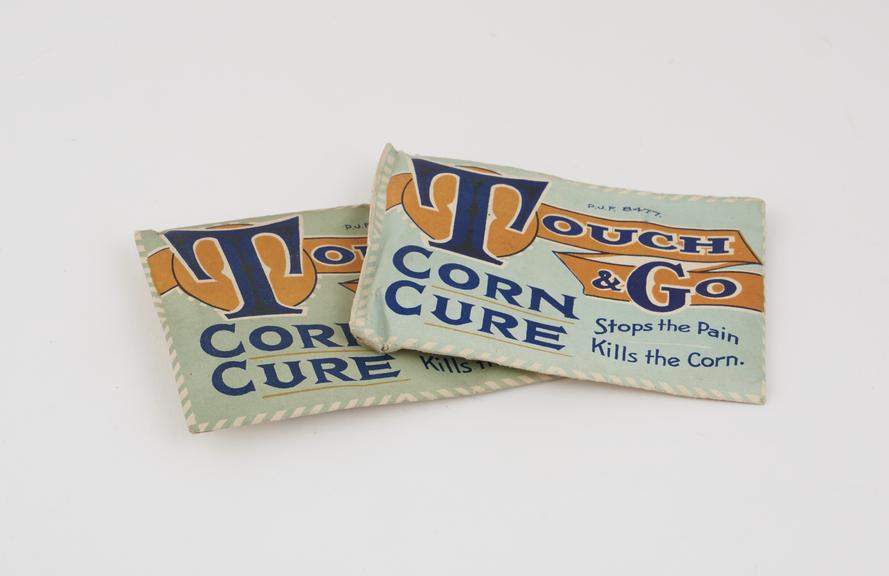 Two packets of "Touch & Go" corn cure