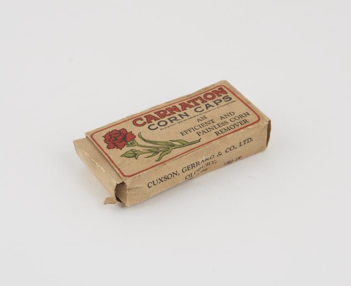 Packet of "Carnation" corn caps