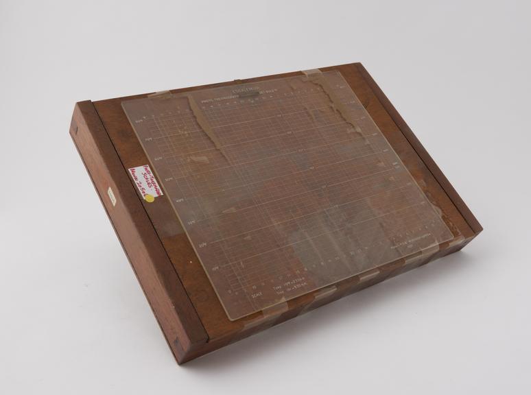 Case with 3 photothermograph scales, two marked Es