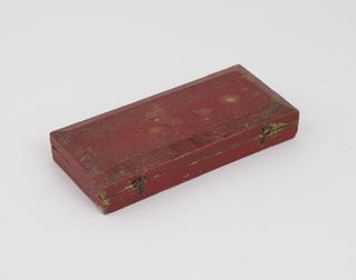 Case for veterinary spring fleam with percussor attachment