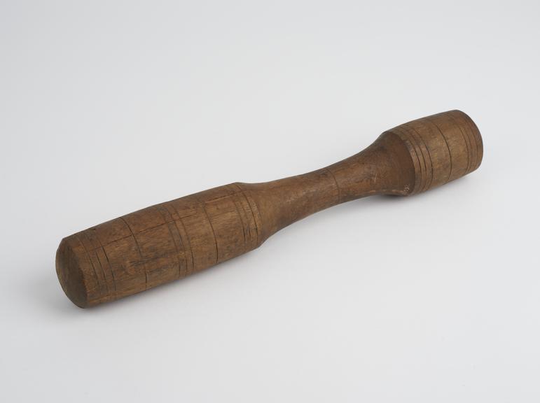 Wood pestle, probably English, 1701-1900