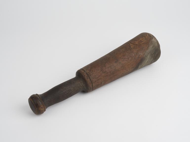 Wood pestle, European, 1701-1850