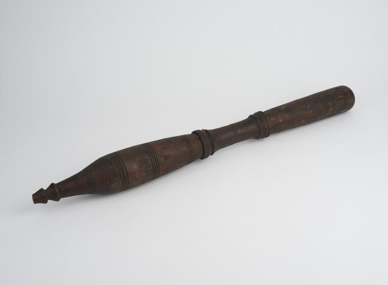 Wooden pestle, possibly Middle East, 1801-1900