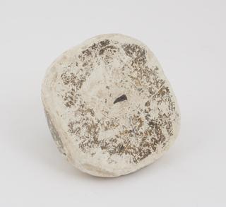 Horse calculus, white in colour with a flat side