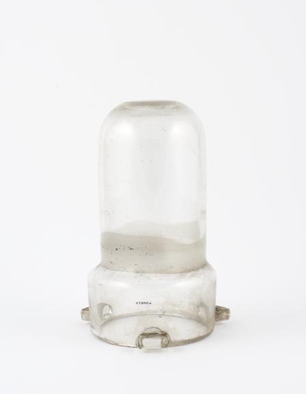 Clear glass cover for spirit burner, cylindrical,