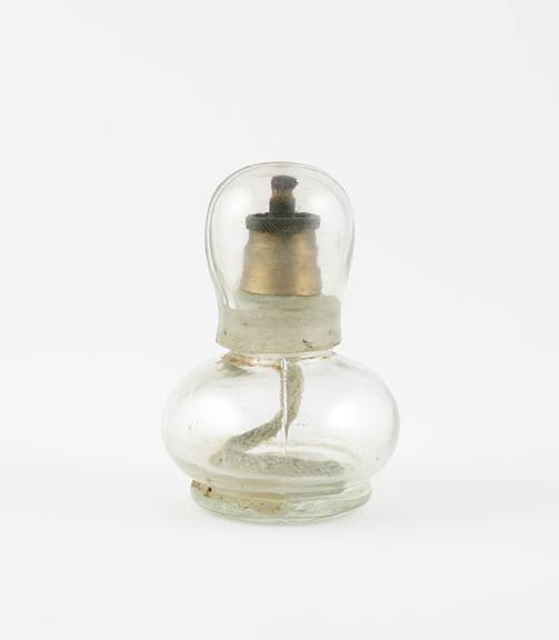 Spirit burner, glass, British(?), 1880-1980