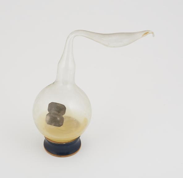 Glass flask, a copy of the one used by Pasteur in