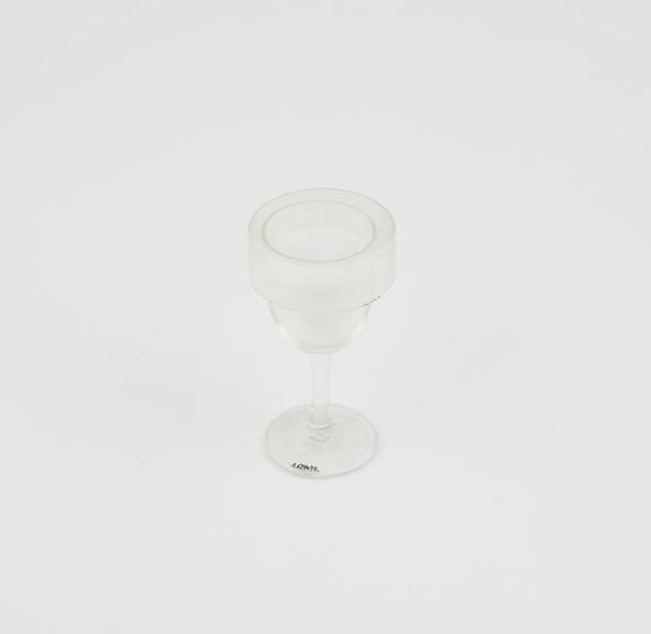 Wine glass, with fake plaster contents and glass c