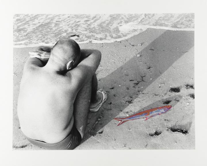 Photographic print of a man on a Florida beach