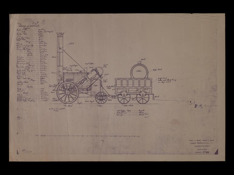 Engineering drawing of Rocket model Sketch of the Rocket engine