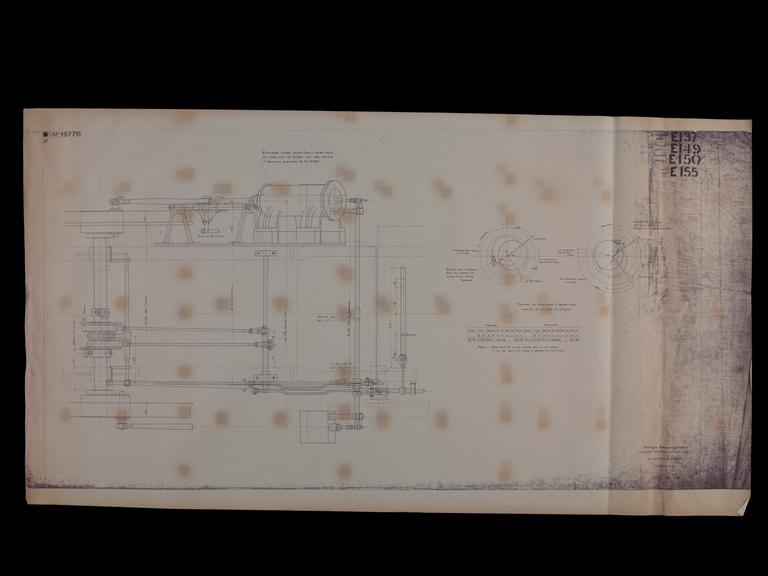 Engineering drawing of Rocket model Motion arrangement