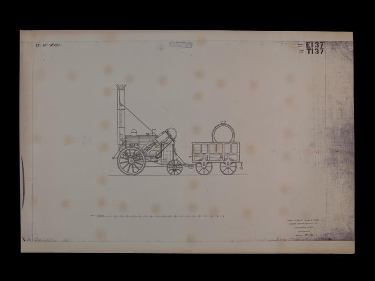 Engineering drawing of Rocket model Sketch of Rocket engine and