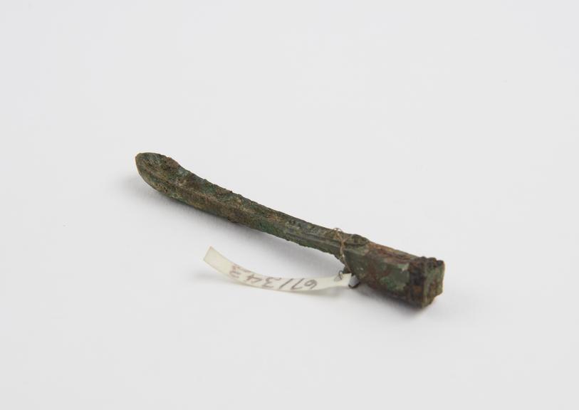 Scoop and scalpel handle combined, bronze, Roman