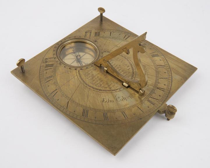 Sundial by Edmund Culpeper, 6-inch azimuth dial si