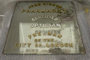 Mirror Sign for Gibson's Pharmacy