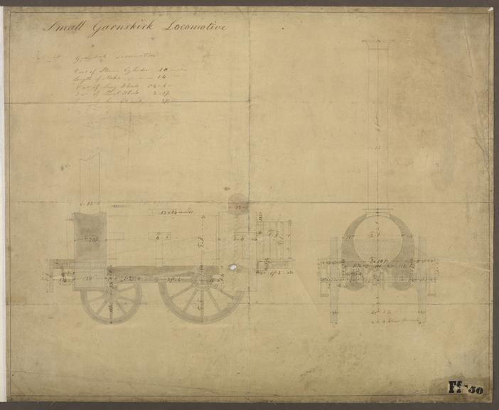 Small Garnskirk (sic) locomotive drawing