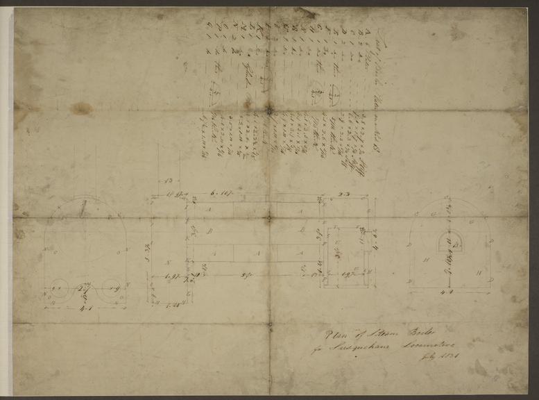 Plan of Steam Boiler for Susquehana Locomotive