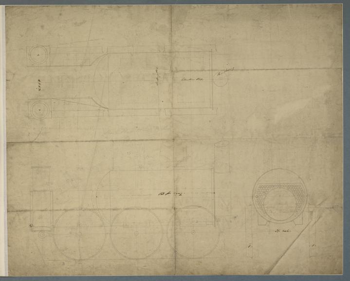 Rough plan of engine drawn at Shildon