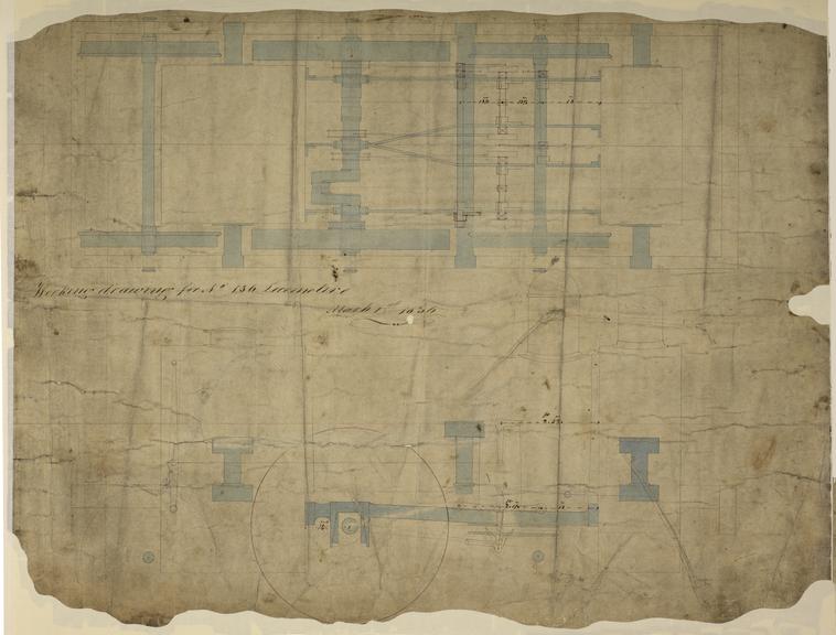 Working Drawing for No 136 Locomotive