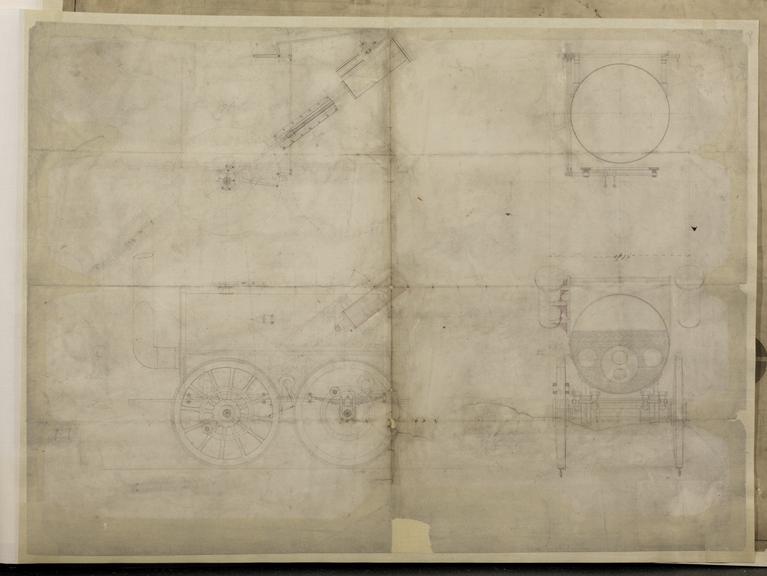 Rough sketch of Liverpool Travelling Engine drawing