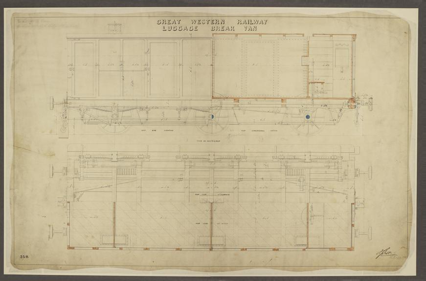 Drawing, general arrangement Great Western Railway luggage