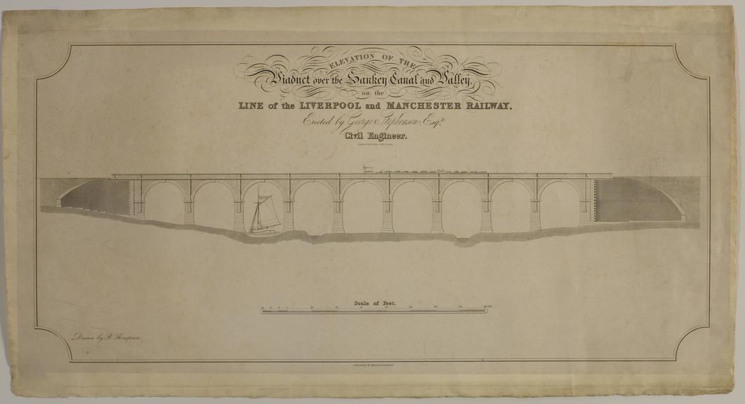 Plan, elevation and brief specification for the Sankey viaduct