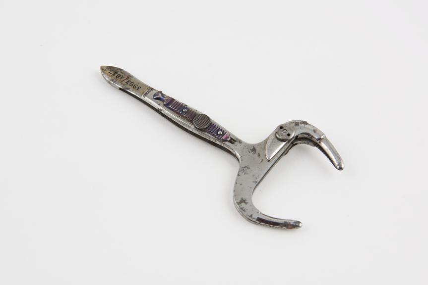 Smith's hare-lip forceps, steel, by Down of London