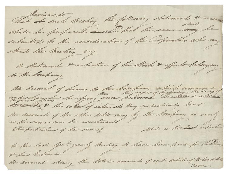 Note regarding the preparation of the accounts prior to a