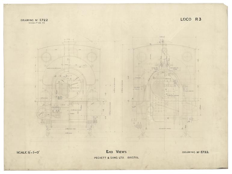 Drawing of end views