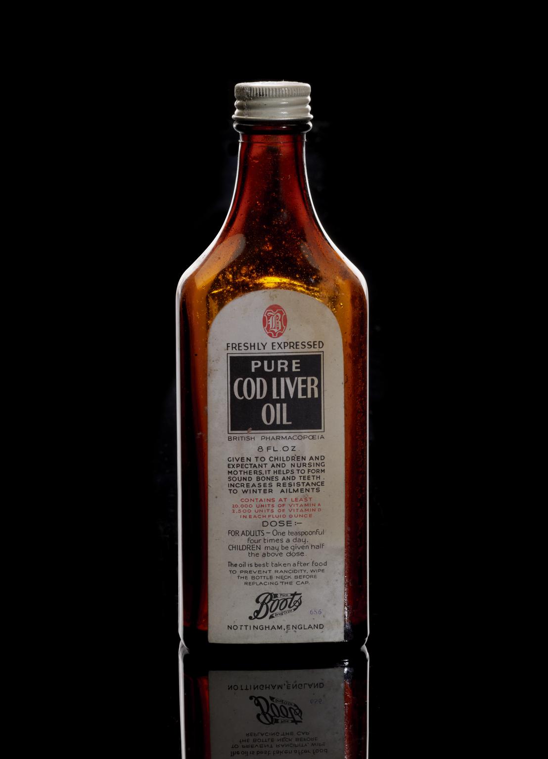 Cod Lab Bottle Bottle of cod liver oil | Science Museum Group Collection
