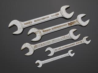 Set of chromium-vanadium spanners, used during AEI apprenticeship