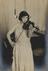 Black and white photographic print of violinist Isolde Menges