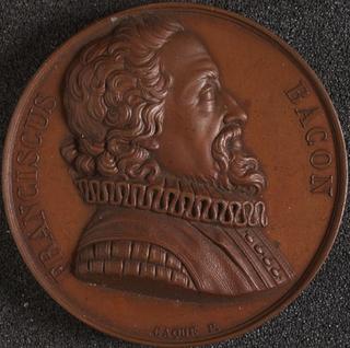 Circular bronze portrait medal